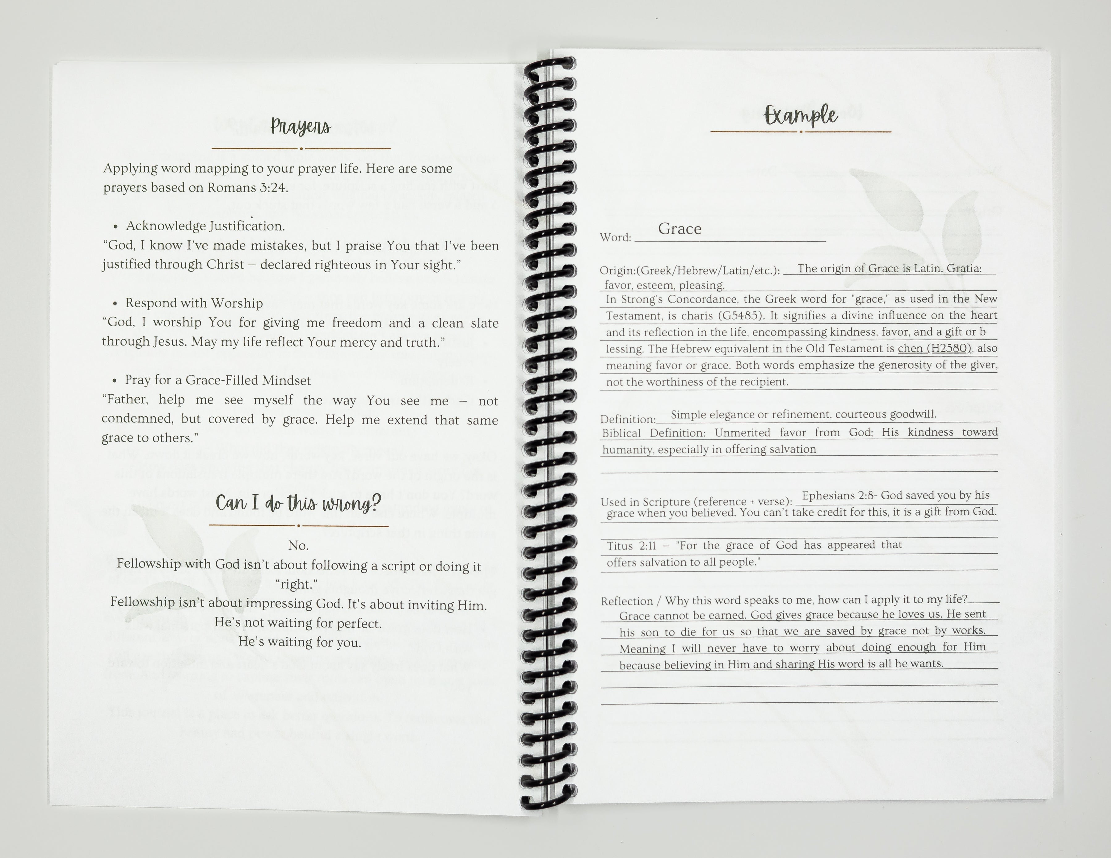 Christian Word Mapping Journal