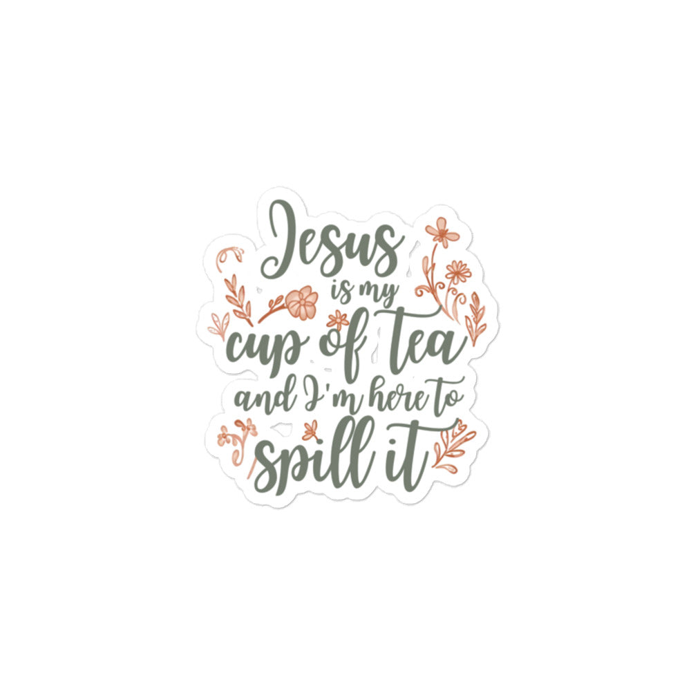 Jesus is my Cup of Tea Christian Sticker