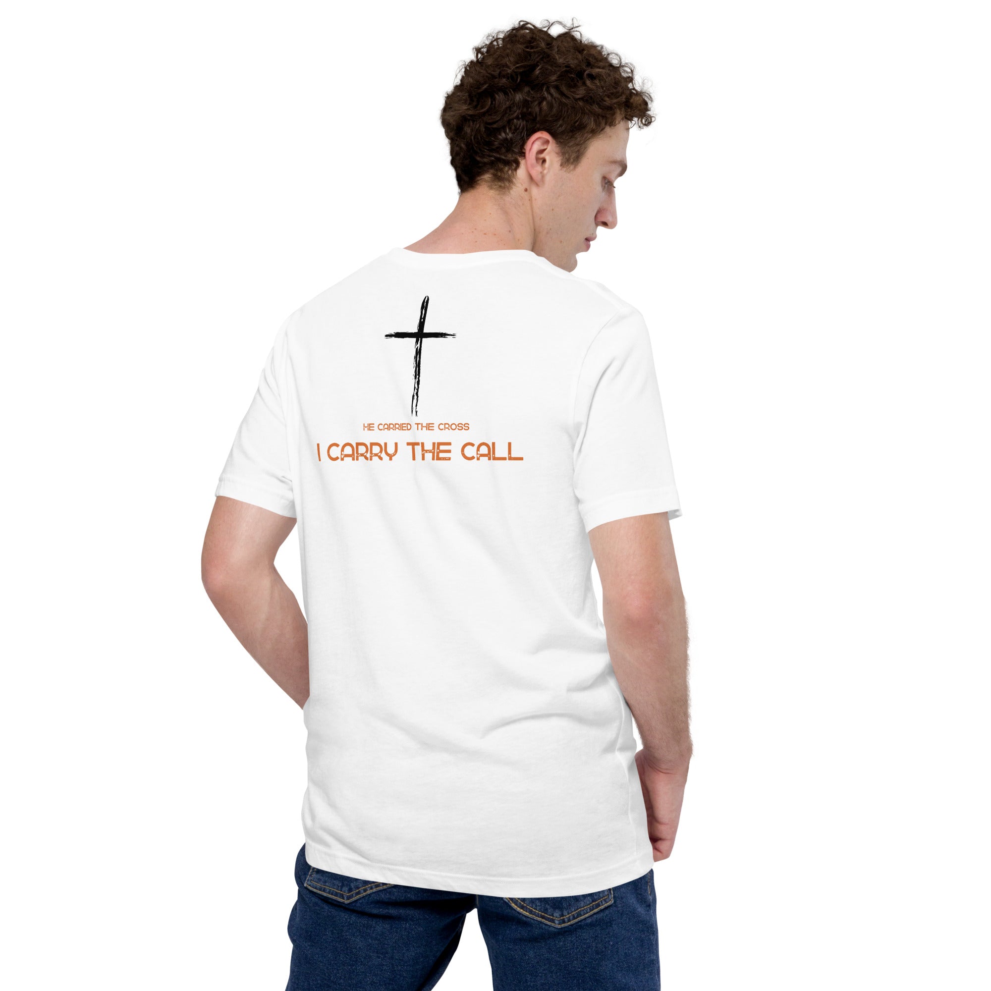 T-shirt with Christian cross stating I CARRY THE CALL