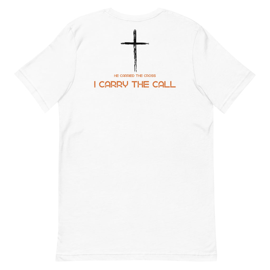 T-shirt with Christian cross stating I CARRY THE CALL
